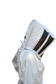 Standard Bee Jacket - White (Head Covering) Pose