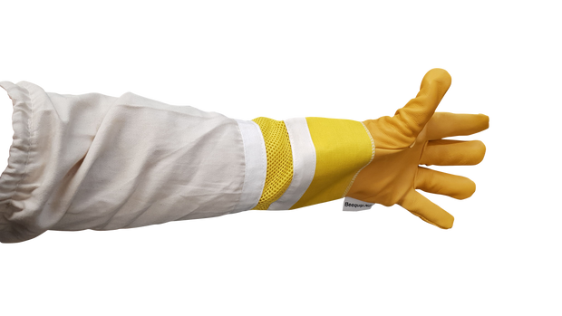 Heavy Duty Ventilated Leather Bee Gloves - Long