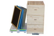 Full Depth Wooden Beehive Package with wooden frames.
