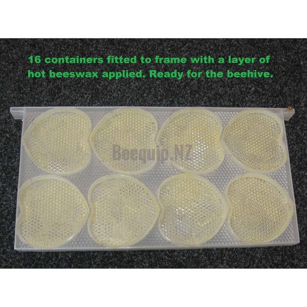 Heart Shape Comb Honey Full Depth Frame - Fits 16 Containers